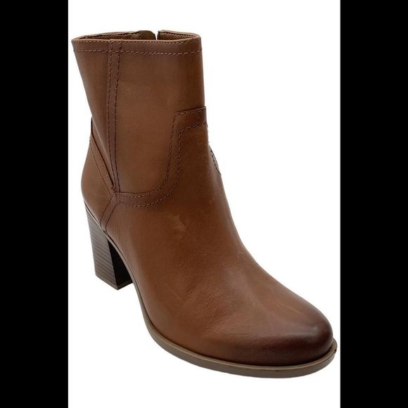 Naturalizer Women's Kalina Leather Ankle Bootie Cider Spice - Wide - Picture 1 of 3